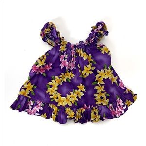 3/$15 Girls 24m Hawaiian Dress Purple Smocked Floral